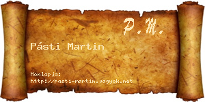 Pásti Martin névjegykártya