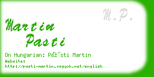 martin pasti business card